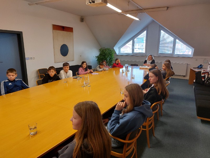 Setkání žákovského parlamentu se starostou města