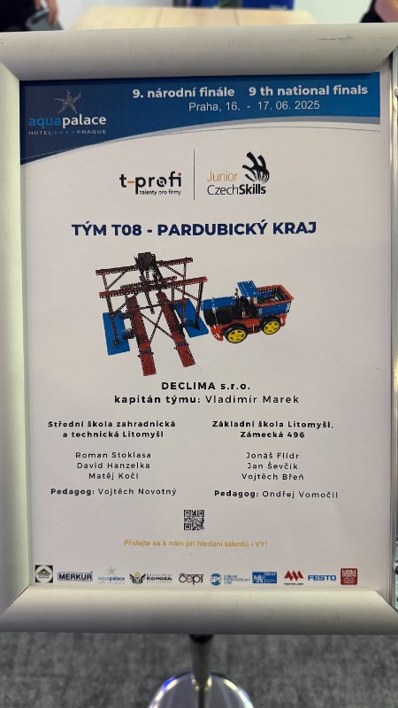 Třetí místo v republikovém kole v soutěže T-profi