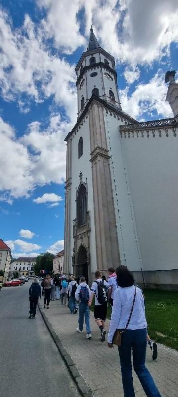 Návštěva partnerské školy Štefana Kluberta v Levoči Návštěva partnerské školy Štefana Kluberta v Levoči