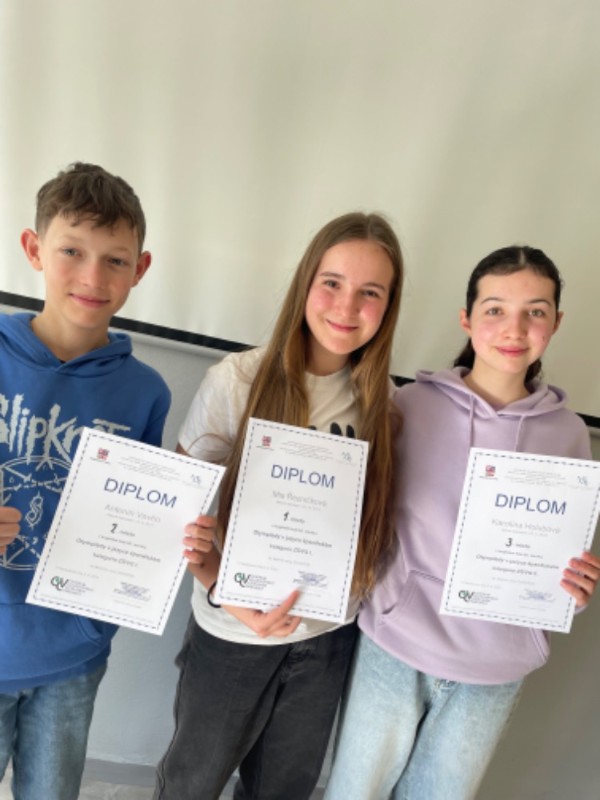 Krajské kolo Olympiády ve španělském jazyce nám přineslo hned 3 medaile!