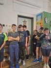 Vánoční zpívání na schodech