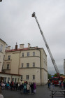 Taktické cvičení hasičů spojené s evakuací školy