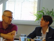 Členové žákovského parlamentu u starosty města