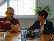 Členové žákovského parlamentu u starosty města