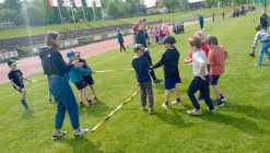 Sportovní dopoledne na stadionu pořádané TJ Jiskra